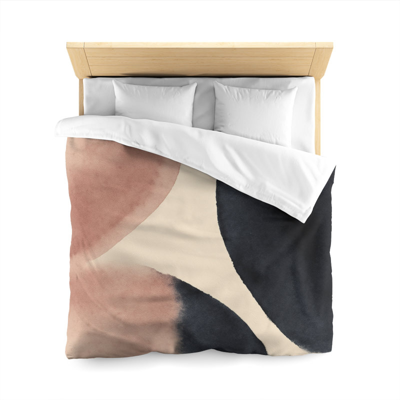 Microfiber Duvet Cover Boho Style, Design 79, Queen Duvet Cover, White