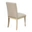 Chaise de salle à manger rembourrée de 2 avec pieds tournés blanchis et gris