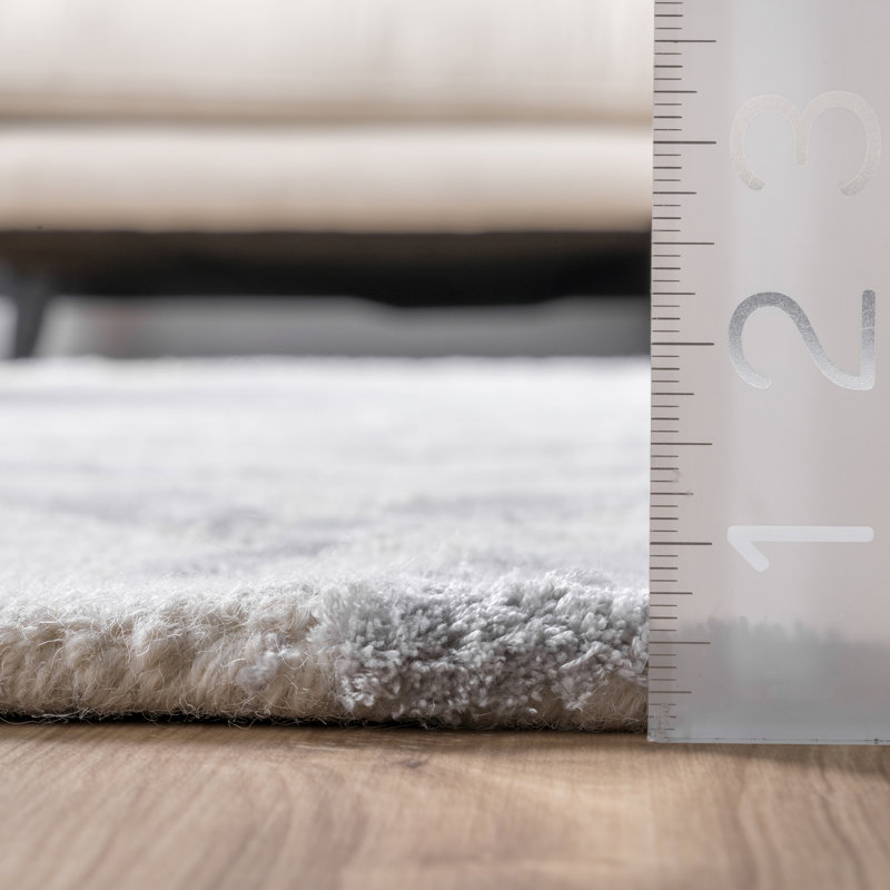 Tapis décoratif en laine Fathima, Rectangle 8 pi 6 po x 11 pi 6 po