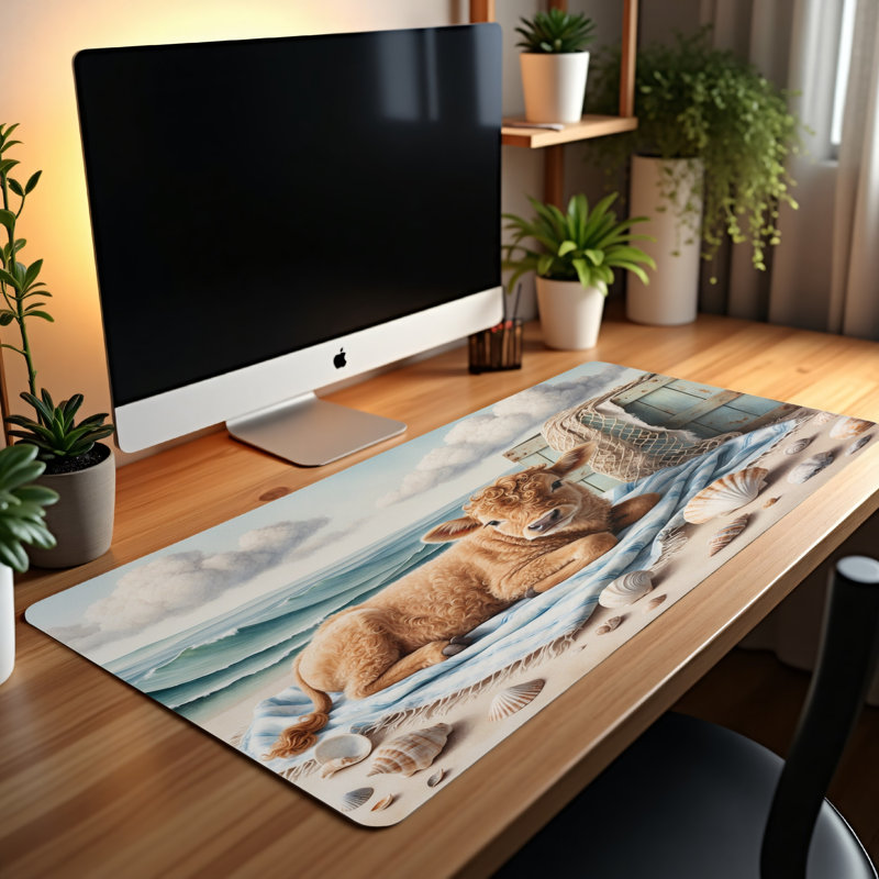 Polyester Desk Pad, 14.4x12.1