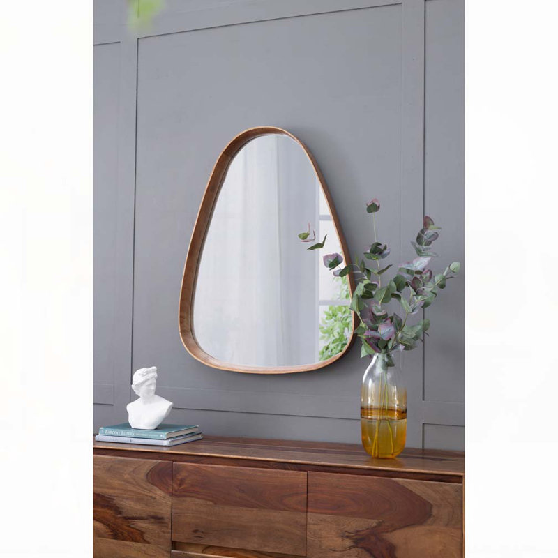 Miroir 30 "x38" avec cadre en bois Irrgeular