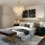Modern American 4-tier Glass Chandelier In Gold, Led 3-colour Dimmable Ceiling Light
