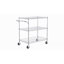 Chariot roulant à 3 niveaux sur roulettes 24 po x 20 po x 36,6 po 470 LBS 6 crochets