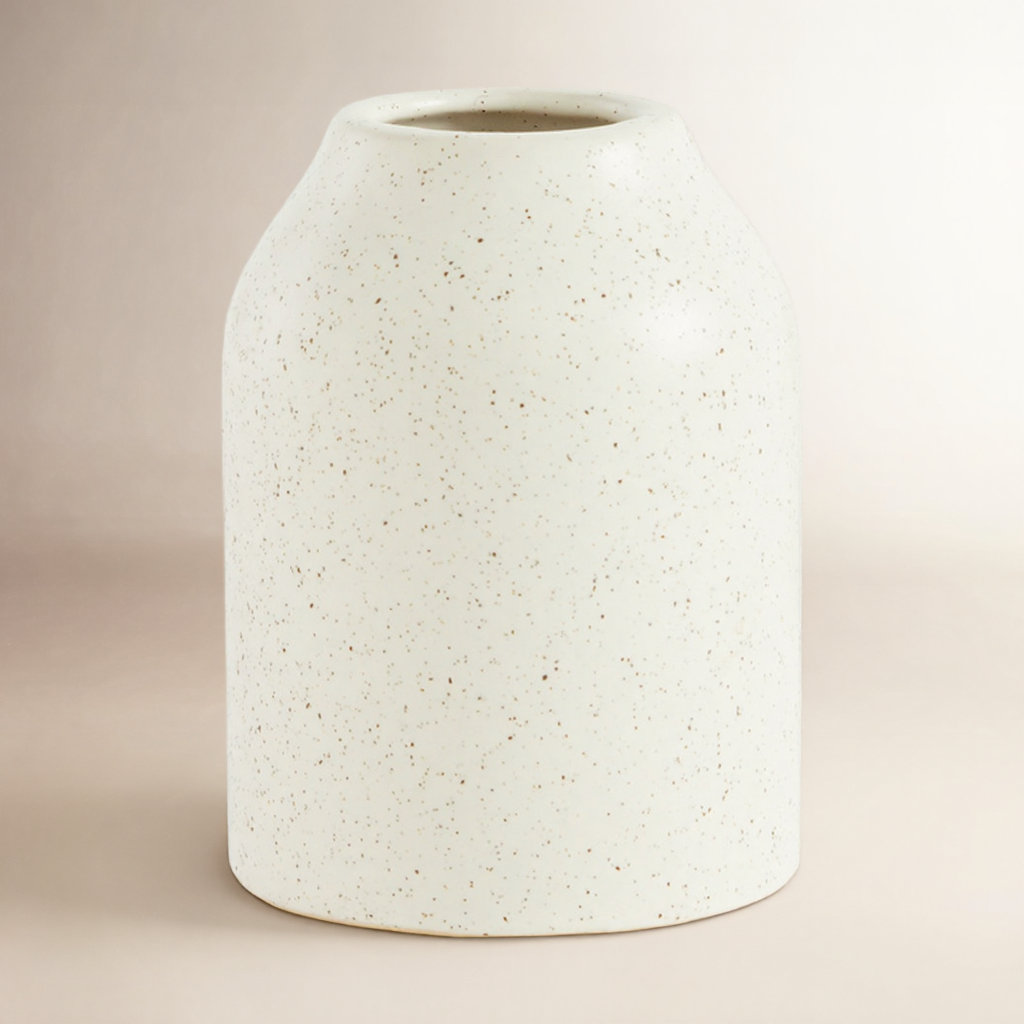 Adair Handmade Ceramic Table Vase, 3.75" H x 2.75" W x 2.75" D
