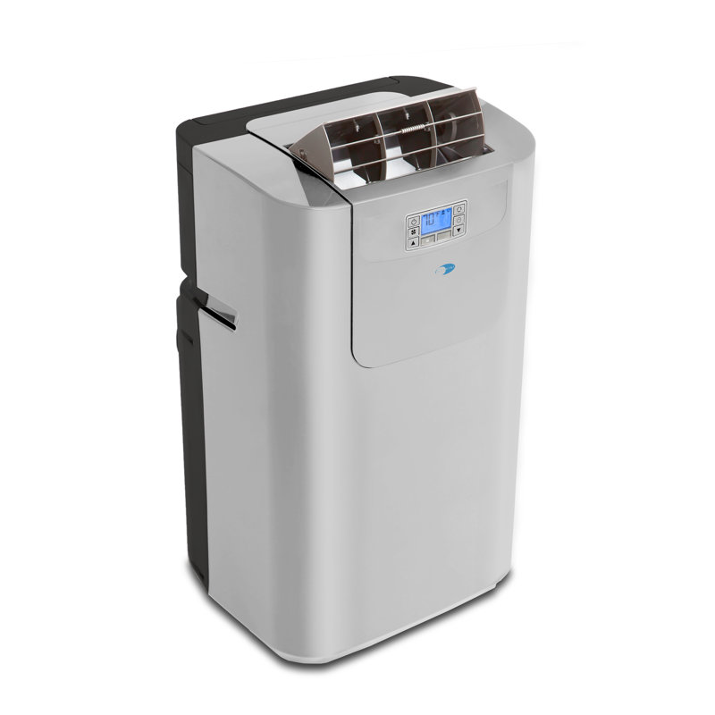 Whynter Gray Dual Hose Portable Air Conditioner with Heater and Remote