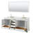 Deborah 80'' Double Bathroom Vanity with Marble Top-97811008-97811005