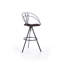 Nathan Upholstered Adjustable Stool with Metal Frame
