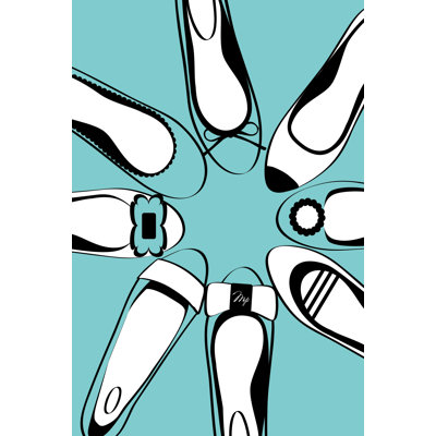 Blue Ballerinas by Martina Paplova - Wrapped Canvas Art Prints