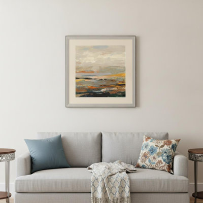 Warm Bay I, impression murale encadrée en argent