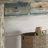 Wooden Console Table In Antique Grey And Teal With Extra Storage Display Features Frame Ample