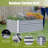 Galvanized Raised Garden Bed, Outdoor Planter Garden Boxes Large Metal Planter Box for Gardening Vegetables Fruits Flowers-763480010-763480008