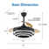 Elfred 42'' Modern DIY Shape Ceiling Fan with Lights, 6-Speed DC Motor Dimmable LED Ceiling Fan