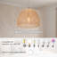 23cm H Rope Dome Pendant Shade ( Spider ) in Natural
