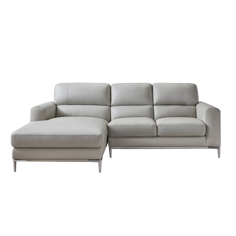 Brousseau Upholstered Sectional, Bone Leather Match, Left Hand Facing
