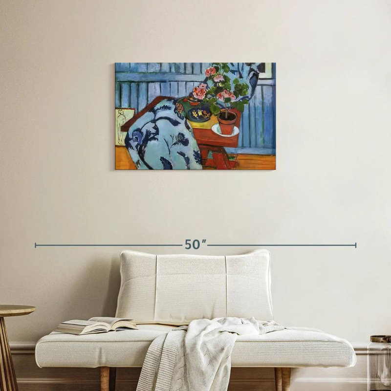 Harnek Nature morte aux géraniums, H 20 po x l 30 po