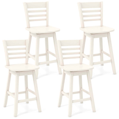 24.5" Counter Height Bar Chairs Swivel Bar Stools With Hollow Backrest by Red Barrel Studio