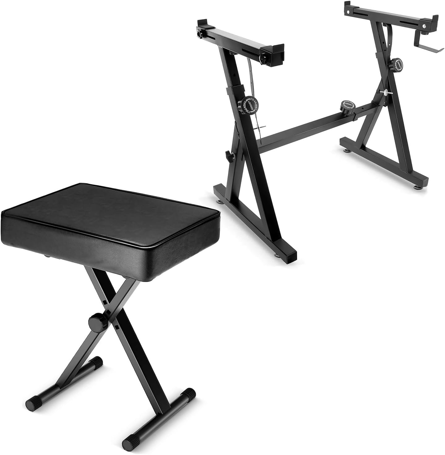 5 Core Keyboard Stand Adjustable z Style Piano Riser + Keyboard Piano ...