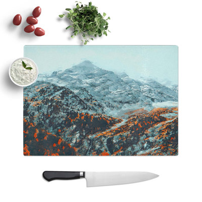 Tempered Glass Trees in Italy Chopping Board