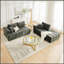 Canapé modulaire en chenille moderne avec méridienne et porte-gobelets pour une détente confortable dans le salon sans assemblage