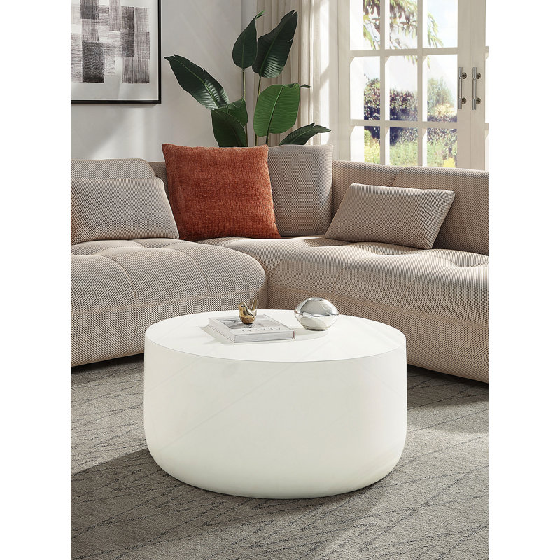 Natural White Finish Coffee Table