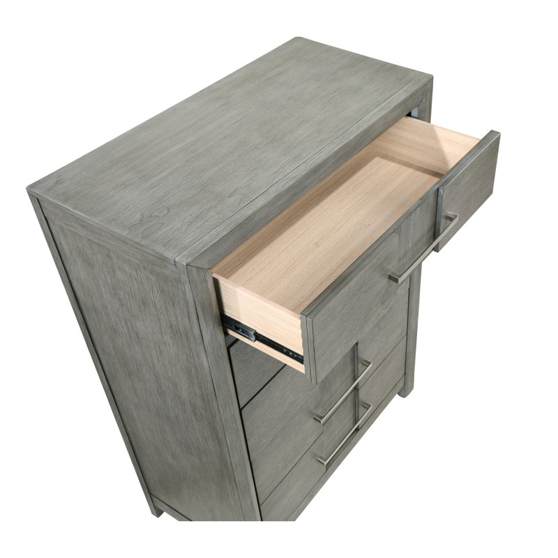 Commode 5 tiroirs Kenzo, Gris
