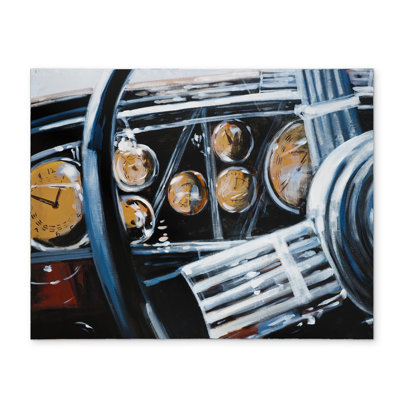 Napperon intérieur de voiture rétro | Décoration de chambre en polyester bleu