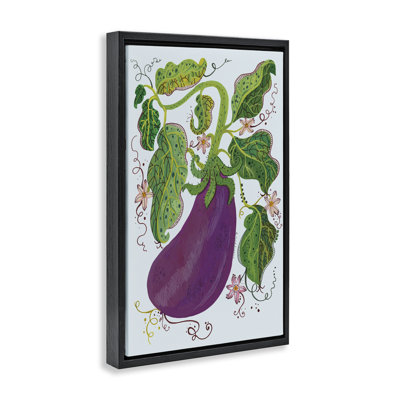 Cadre flottant aubergine au détail fantaisiste, design par Kay Widdowson