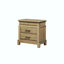 Rustic Light Oak 3-Drawer Nightstand, 27" Tall Farmhouse Wooden End Table with Antique Metal Handles, Bedside Storage Cabinet for Bedroom