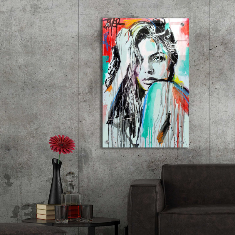 Art mural en verre Trinx «In Spirit» par Loui Jover, H 24 po x l 16 po x P 0,12 po