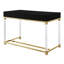 Bureau d'écriture 2 tiroirs avec pieds en acrylique et base en acier inoxydable Ungar-1195385307