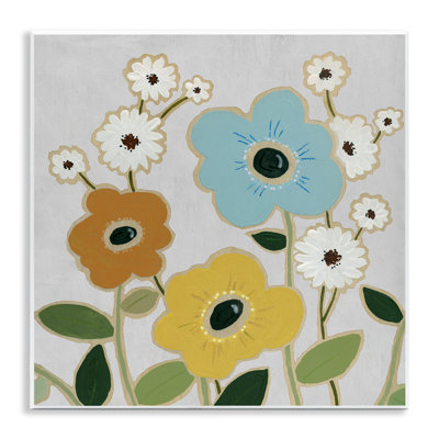 Art mural de fleurs primaires teintes par Carol Robinson