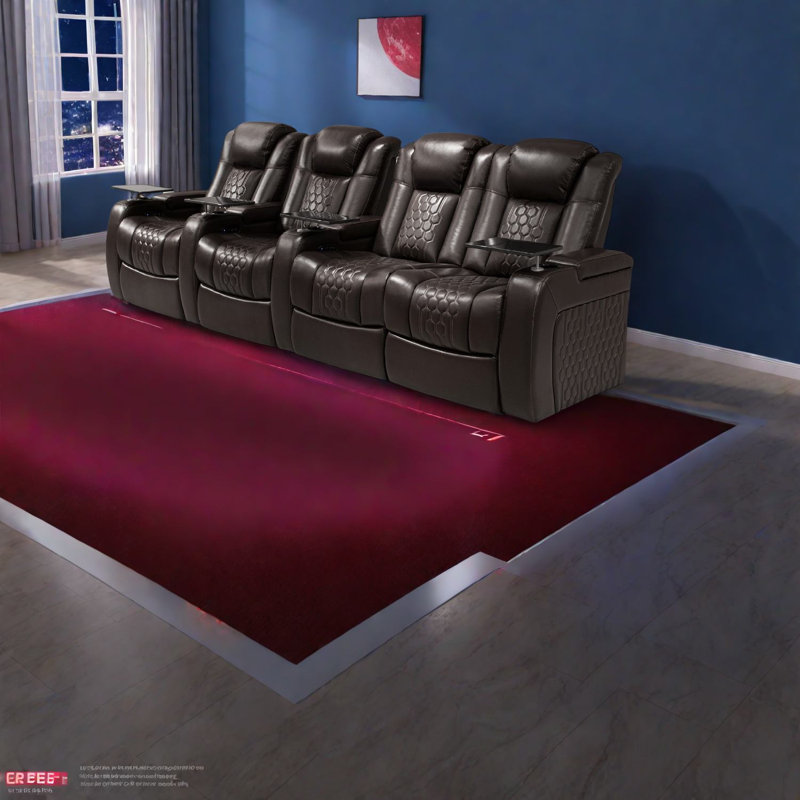 Fauteuils inclinables réglables en cuir avec fonctions intelligentes pour le cinéma maison