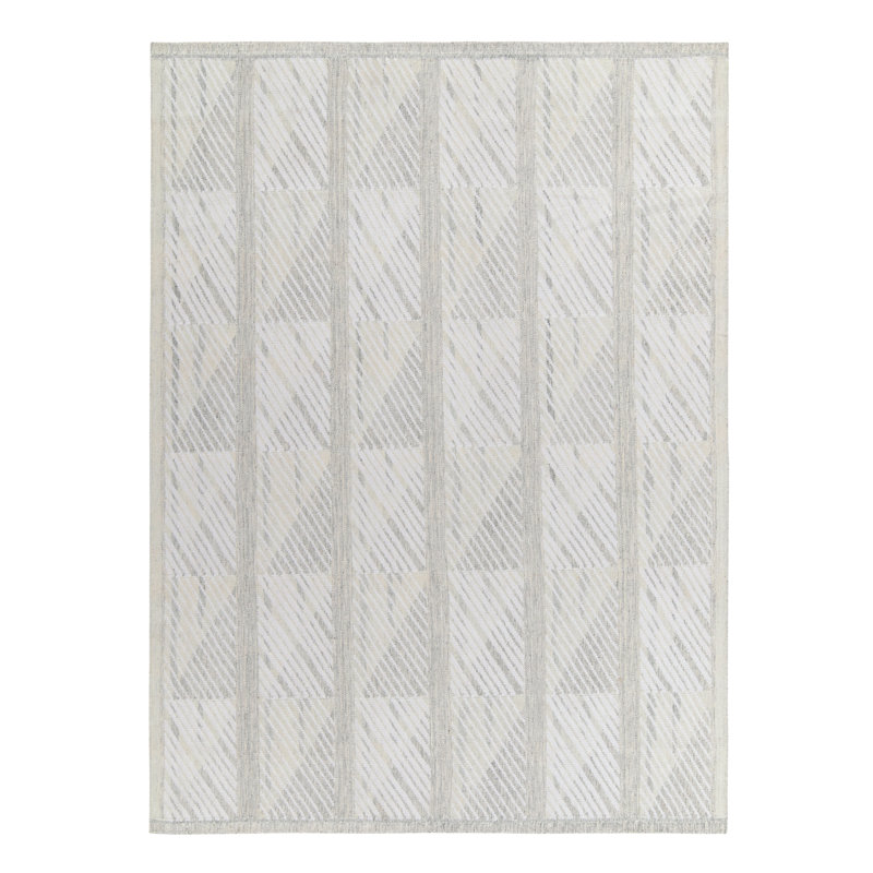 Scandinavian Wool Geometric Area Rug, Rectangle 13' x 19'