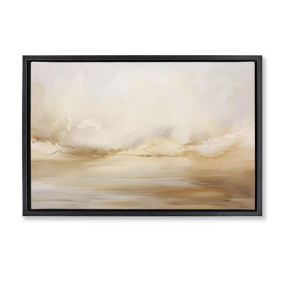 Neutral Abstract Horizon Line Floating Frame, design by LSR Creative Studio