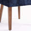 Ensemble de 2 chaises de salle à manger rembourrées en tissu, structure en bois franc-499381357