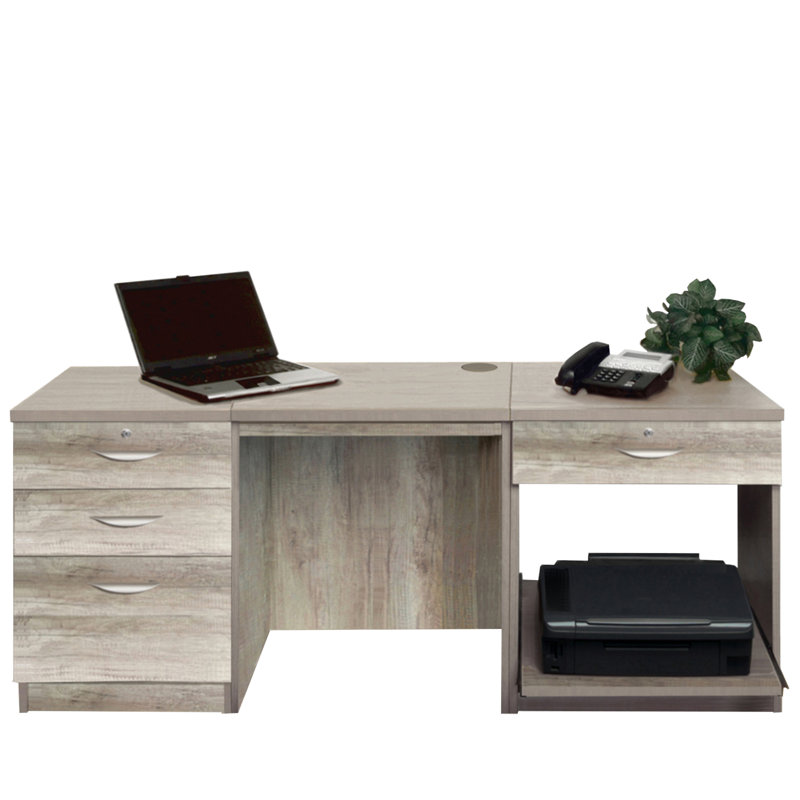 Walshaw Solid Wood Base Writing Desk, Grey Nebraska