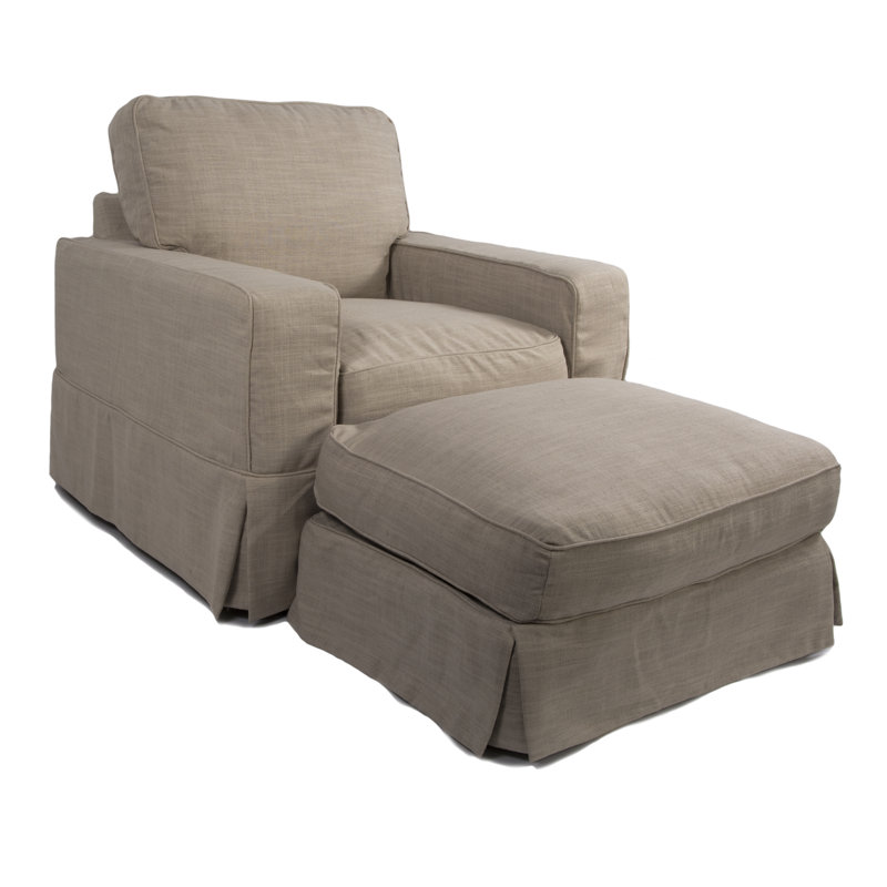  chaise Et Pouf Recouvert Columbus