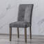Chaise d'appoint en lin gris foncé