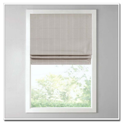 Basketweave Room Darkening Cordless Roman Shade
