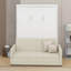 Lit escamotable double avec coussin-948378317