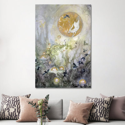 Moongazing 1 Piece Wrapped Canvas Wall Art