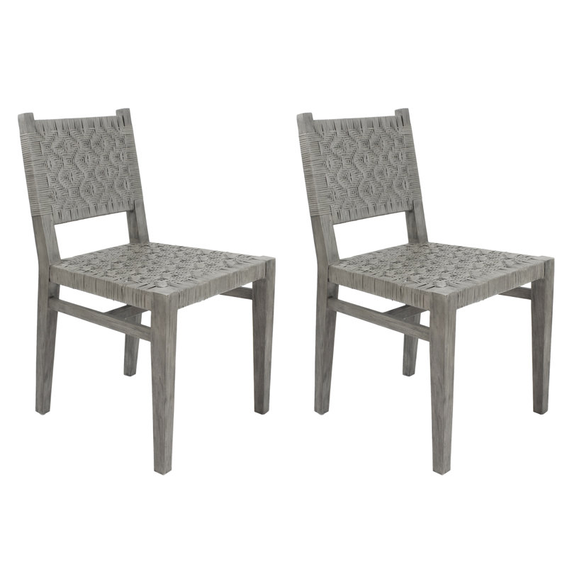 Chaise en rotin et acajou Marzel