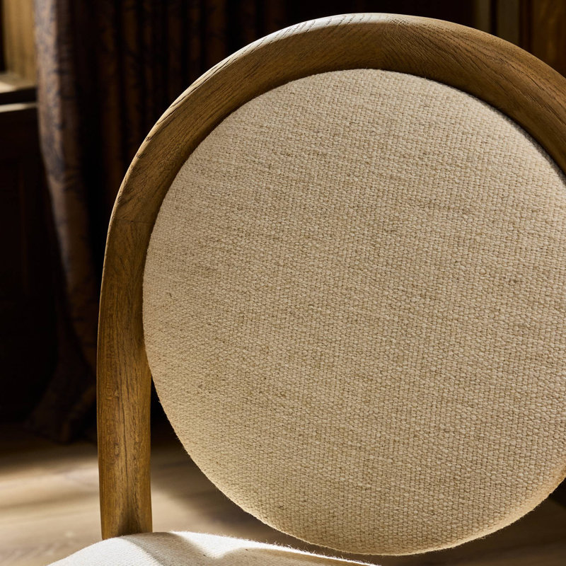 Prentiss Dining Chair-Nubuck Cigar, Thames Cream