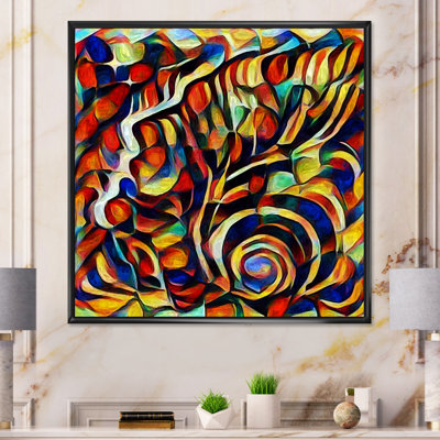 Abstrait, impression d'art mural moderne sur bois