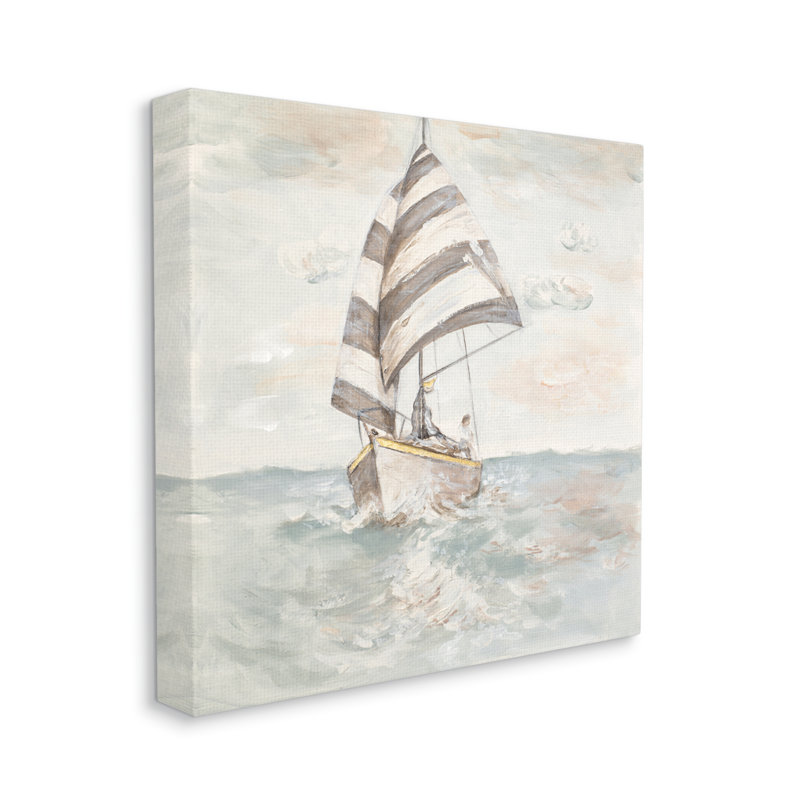 Bateau de pêche à voile haut, Plaque murale, H 24 po x l 24 po x P 1,5 po