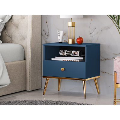 Raab 50cm W Manufactured Wood Bedside Table