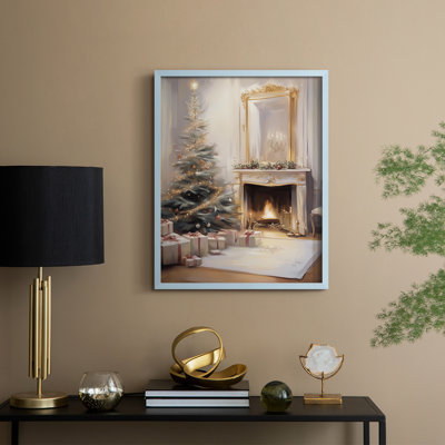 Art des Fêtes de Noël - série 2 - CCXL, reproduction encadrée - bois massif