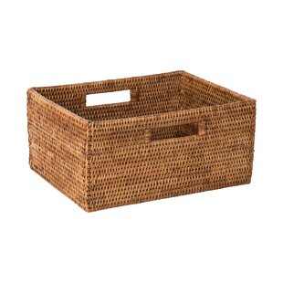 RGI HOME 12-in W x 6.5-in H x 9-in D Dark Burnt Wood Stackable Basket in  the Storage Bins & Baskets department at