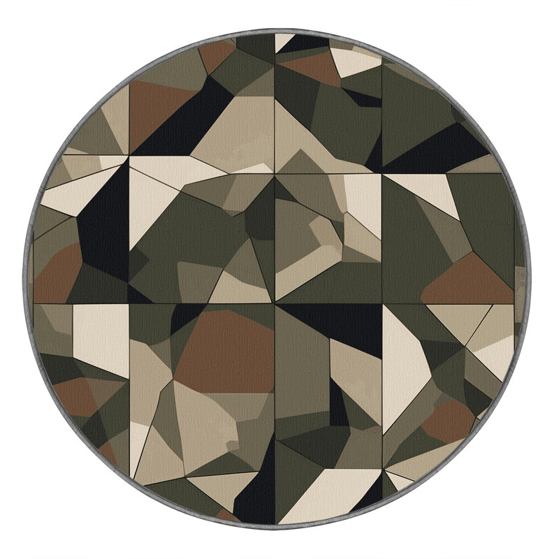 Grid Pulse Rug, Round 4'