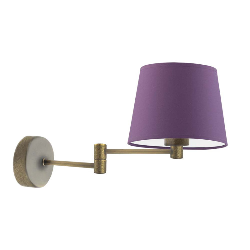 Ayannia Armed Sconce, Violet, Antique (Old) Gold